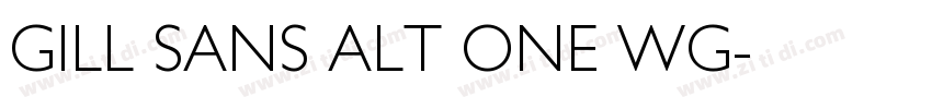 GILL SANS ALT ONE WG字体转换